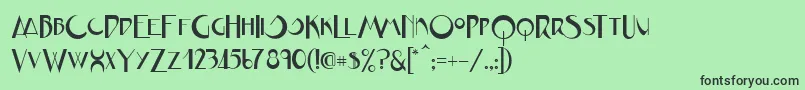 JVNE CoalWorksFPU Font – Black Fonts on Green Background