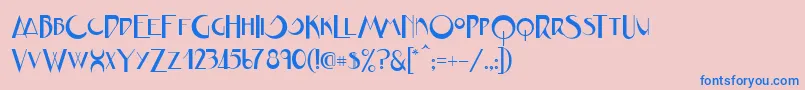 JVNE CoalWorksFPU Font – Blue Fonts on Pink Background