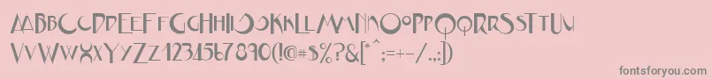 JVNE CoalWorksFPU Font – Gray Fonts on Pink Background