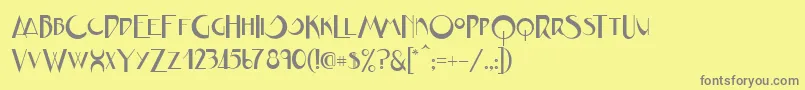 JVNE CoalWorksFPU Font – Gray Fonts on Yellow Background