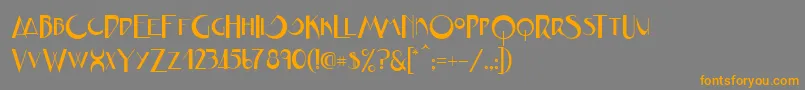 JVNE CoalWorksFPU Font – Orange Fonts on Gray Background