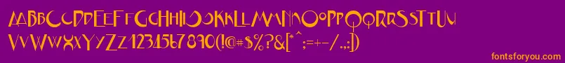 JVNE CoalWorksFPU Font – Orange Fonts on Purple Background