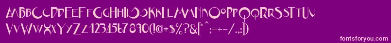 JVNE CoalWorksFPU Font – Pink Fonts on Purple Background