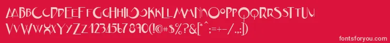 JVNE CoalWorksFPU Font – Pink Fonts on Red Background