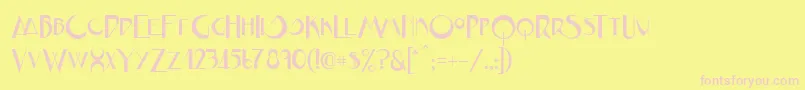 JVNE CoalWorksFPU Font – Pink Fonts on Yellow Background