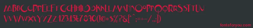 JVNE CoalWorksFPU Font – Red Fonts on Black Background