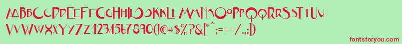 JVNE CoalWorksFPU Font – Red Fonts on Green Background