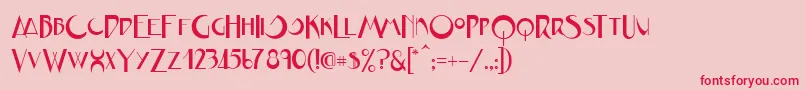 JVNE CoalWorksFPU Font – Red Fonts on Pink Background