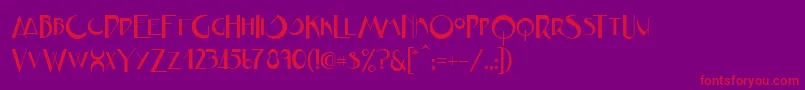 Czcionka JVNE CoalWorksFPU – czerwone czcionki na fioletowym tle