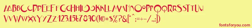 JVNE CoalWorksFPU Font – Red Fonts on Yellow Background