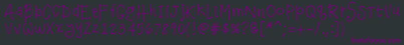 K26CastleRose Font – Purple Fonts on Black Background