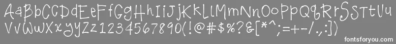 K26CastleRose Font – White Fonts on Gray Background