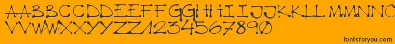 K66 Regular Font – Black Fonts on Orange Background