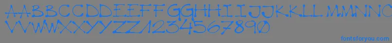 K66 Regular-Schriftart – Blaue Schriften auf grauem Hintergrund