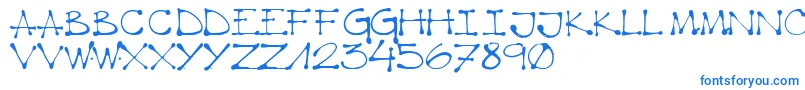 K66 Regular Font – Blue Fonts on White Background