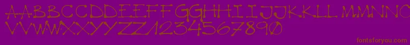 K66 Regular Font – Brown Fonts on Purple Background