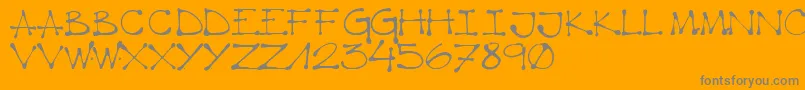 K66 Regular-Schriftart – Graue Schriften auf orangefarbenem Hintergrund