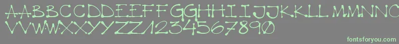 K66 Regular Font – Green Fonts on Gray Background