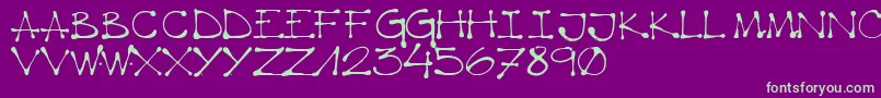 K66 Regular Font – Green Fonts on Purple Background