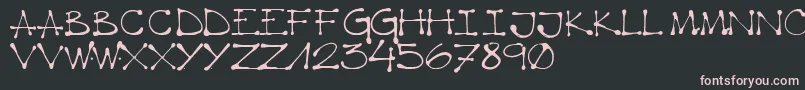 K66 Regular Font – Pink Fonts on Black Background