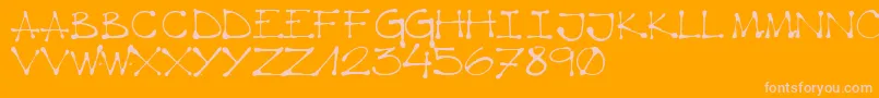 K66 Regular Font – Pink Fonts on Orange Background