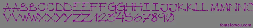 K66 Regular-Schriftart – Violette Schriften auf grauem Hintergrund