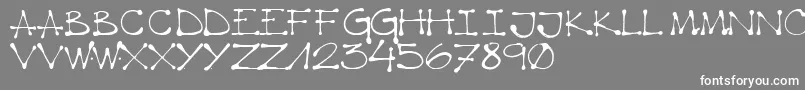 K66 Regular Font – White Fonts on Gray Background