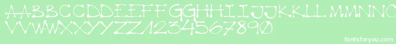 K66 Regular Font – White Fonts on Green Background