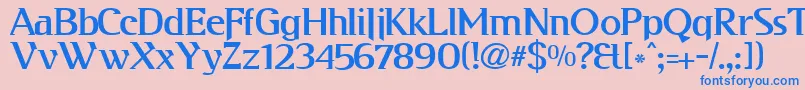 KABOG    Font – Blue Fonts on Pink Background