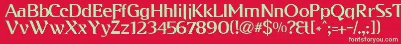 KABOG    Font – Green Fonts on Red Background