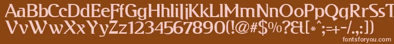 KABOG    Font – Pink Fonts on Brown Background