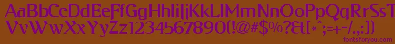 KABOG    Font – Purple Fonts on Brown Background