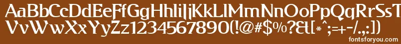 KABOG    Font – White Fonts on Brown Background