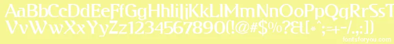 KABOG    Font – White Fonts on Yellow Background