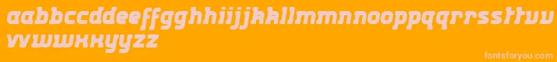 Kabys Font – Pink Fonts on Orange Background