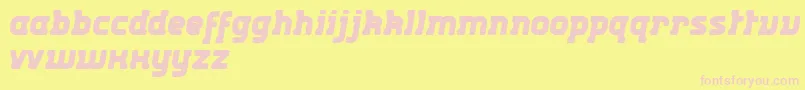 Kabys Font – Pink Fonts on Yellow Background