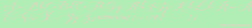 kachine Font – Pink Fonts on Green Background