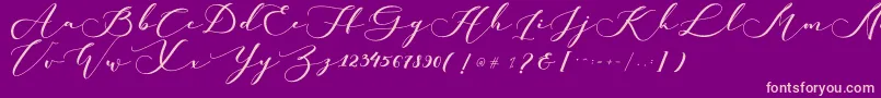 kachine Font – Pink Fonts on Purple Background