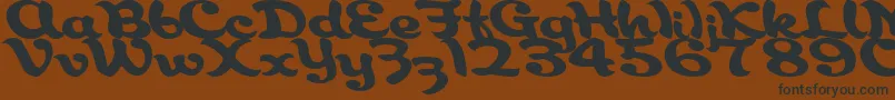 フォントAborigianlRegularTtstd – 黒い文字が茶色の背景にあります