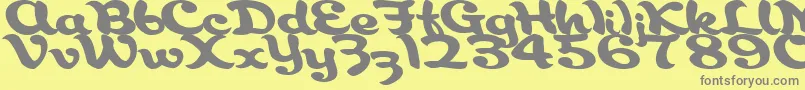 フォントAborigianlRegularTtstd – 黄色の背景に灰色の文字