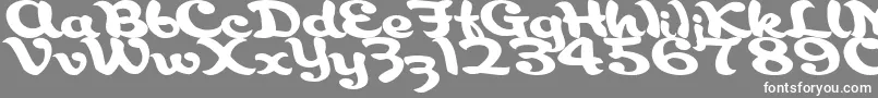 フォントAborigianlRegularTtstd – 灰色の背景に白い文字