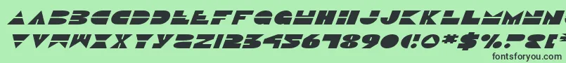 Fonte DiscoDuckExpitalic – fontes pretas em um fundo verde