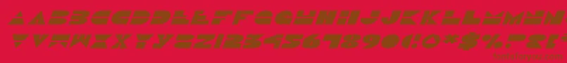 DiscoDuckExpitalic Font – Brown Fonts on Red Background