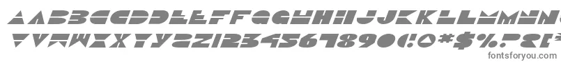 DiscoDuckExpitalic-fontti – harmaat kirjasimet valkoisella taustalla