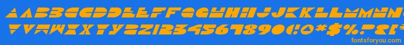DiscoDuckExpitalic Font – Orange Fonts on Blue Background
