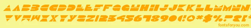 DiscoDuckExpitalic Font – Orange Fonts on Yellow Background