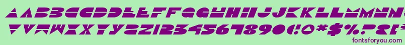 Шрифт DiscoDuckExpitalic – фиолетовые шрифты на зелёном фоне