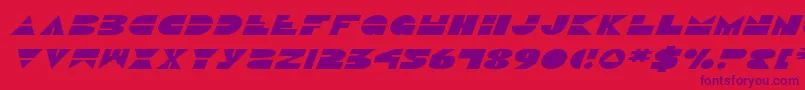 フォントDiscoDuckExpitalic – 赤い背景に紫のフォント