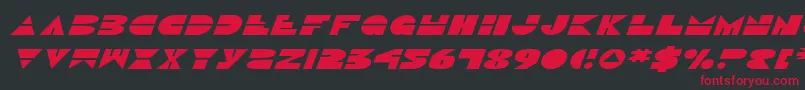 Шрифт DiscoDuckExpitalic – красные шрифты на чёрном фоне