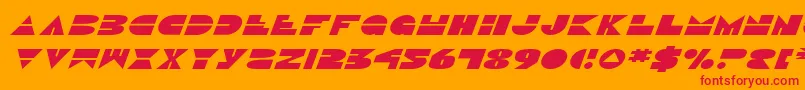DiscoDuckExpitalic Font – Red Fonts on Orange Background
